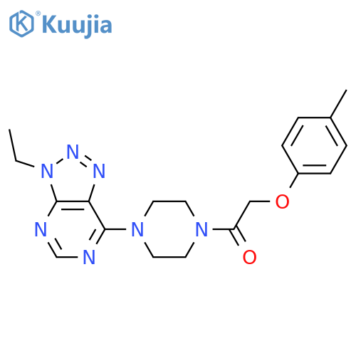 1-(4-{3-ethyl-3H-[1,2,3]triazolo[4,5-d]pyrimidin-7-yl}piperazin-1-yl)-2-(4-methylphenoxy)ethan-1-one structure