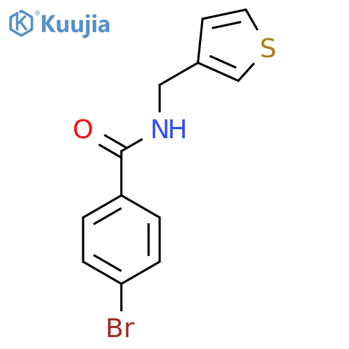 4-bromo-N-[(thiophen-3-yl)methyl]benzamide structure