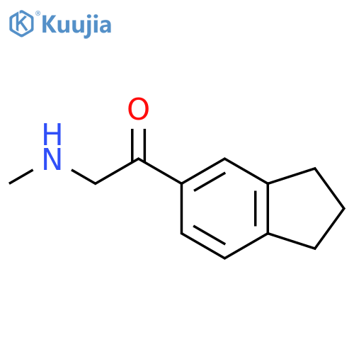 1-(2,3-dihydro-1H-inden-5-yl)-2-(methylamino)ethan-1-one structure