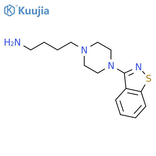 1-Piperazinebutanamine, 4-(1,2-benzisothiazol-3-yl)- structure