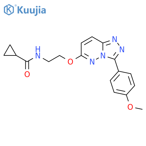 N-(2-{[3-(4-methoxyphenyl)-[1,2,4]triazolo[4,3-b]pyridazin-6-yl]oxy}ethyl)cyclopropanecarboxamide structure