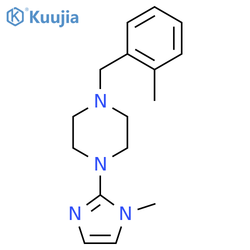 1-(1-methyl-1H-imidazol-2-yl)-4-[(2-methylphenyl)methyl]piperazine structure