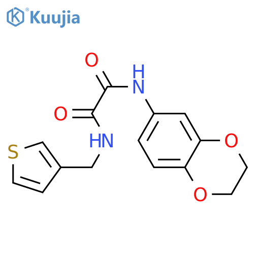 N'-(2,3-dihydro-1,4-benzodioxin-6-yl)-N-[(thiophen-3-yl)methyl]ethanediamide structure