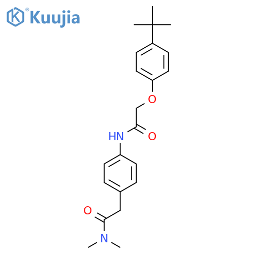 2-{4-[2-(4-tert-butylphenoxy)acetamido]phenyl}-N,N-dimethylacetamide structure