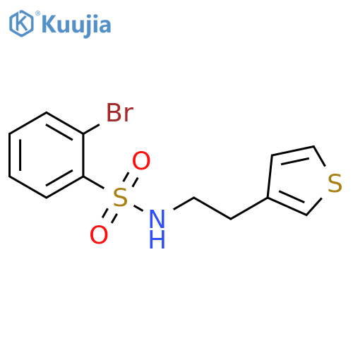 2-bromo-N-2-(thiophen-3-yl)ethylbenzene-1-sulfonamide structure