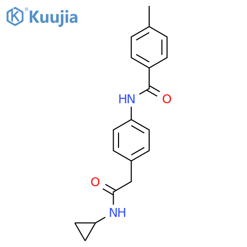 N-{4-[(cyclopropylcarbamoyl)methyl]phenyl}-4-methylbenzamide structure
