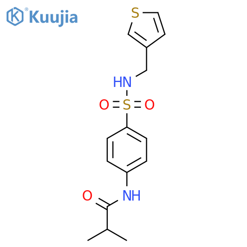 2-methyl-N-(4-{[(thiophen-3-yl)methyl]sulfamoyl}phenyl)propanamide structure