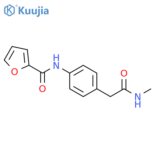 N-{4-[(methylcarbamoyl)methyl]phenyl}furan-2-carboxamide structure