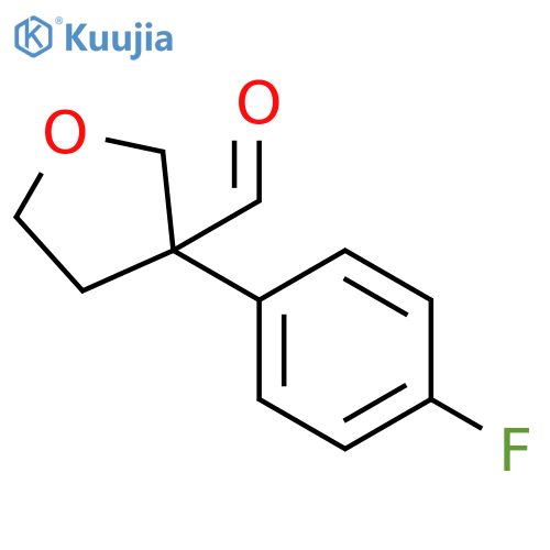 3-(4-Fluorophenyl)tetrahydro-3-furancarbaldehyde structure