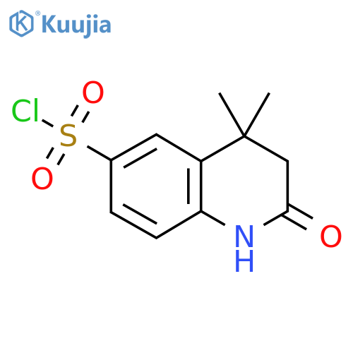 4,4-dimethyl-2-oxo-1,2,3,4-tetrahydroquinoline-6-sulfonyl chloride structure