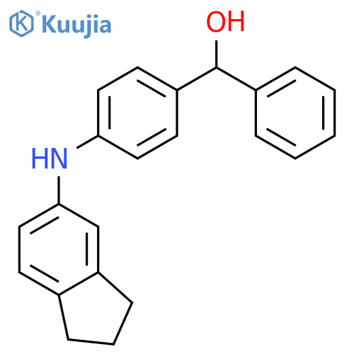(4-((2,3-Dihydro-1H-inden-5-yl)amino)phenyl)(phenyl)methanol structure