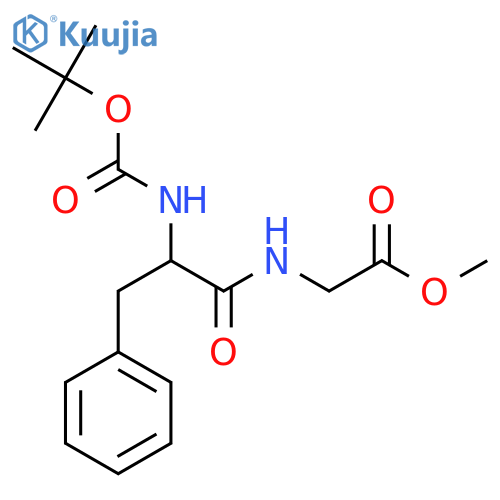 methyl 2-(2-{(tert-butoxy)carbonylamino}-3-phenylpropanamido)acetate structure
