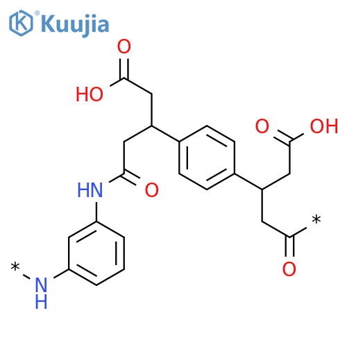 Poly[imino-1,3-phenyleneimino[3-(carboxymethyl)-1-oxo-1,3-propanediyl]-1,4-phenylene[1-(carboxymethyl)-3-oxo-1,3-propanediyl]] structure