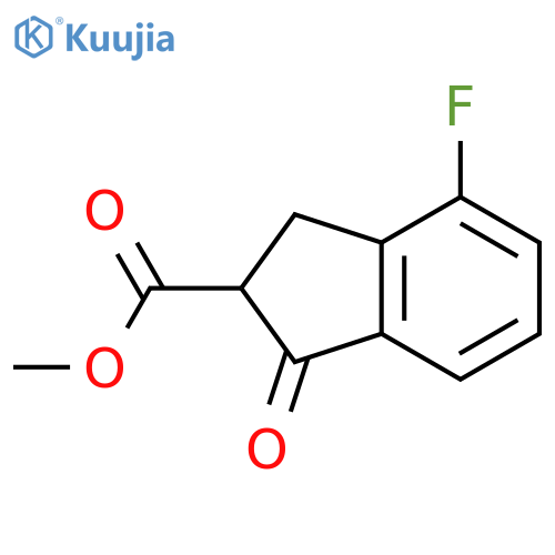 methyl 4-fluoro-1-oxo-2,3-dihydro-1H-indene-2-carboxylate structure