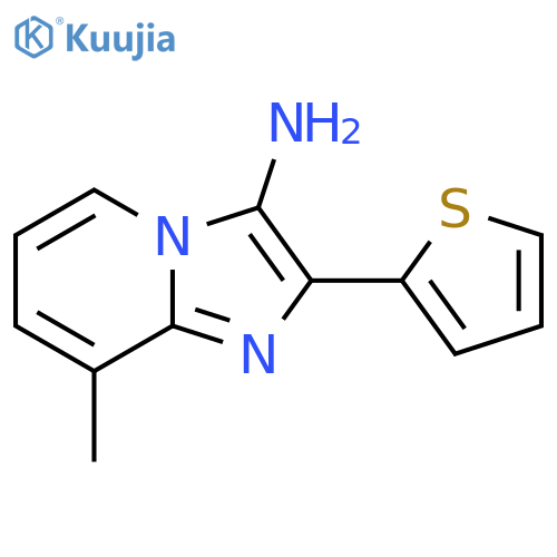 8-Methyl-2-(thiophen-2-yl)imidazo[1,2-a]pyridin-3-amine structure