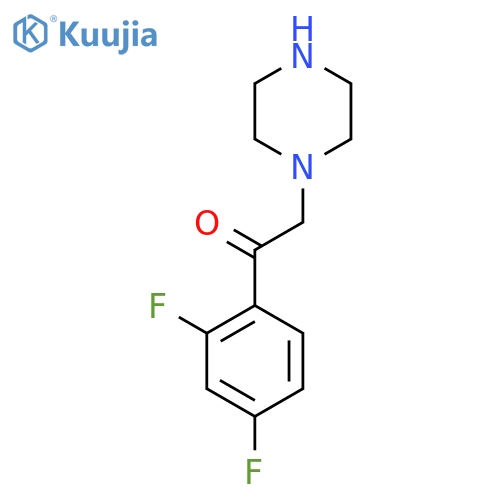 1-(2,4-Difluorophenyl)-2-(piperazin-1-yl)ethan-1-one structure