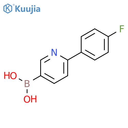 (6-(4-Fluorophenyl)pyridin-3-yl)boronic acid structure