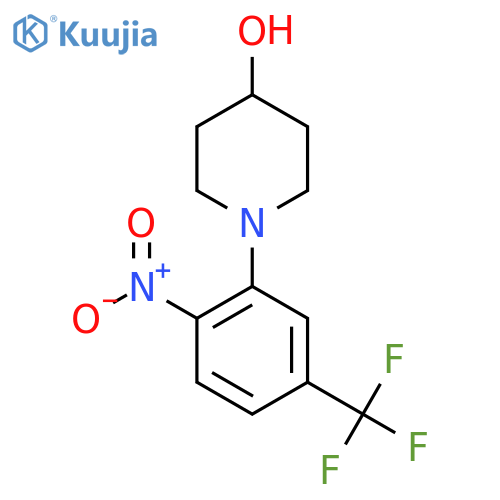 4-Hydroxy-1-(2-nitro-5-trifluoromethylphenyl)piperidine structure