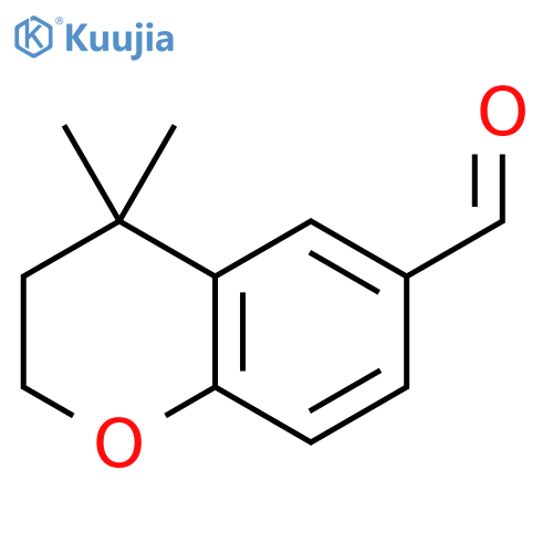 4,4-dimethyl-3,4-dihydro-2H-1-benzopyran-6-carbaldehyde structure