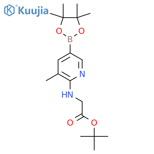 tert-Butyl 2-((3-methyl-5-(4,4,5,5-tetramethyl-1,3,2-dioxaborolan-2-yl)pyridin-2-yl)amino)acetate structure