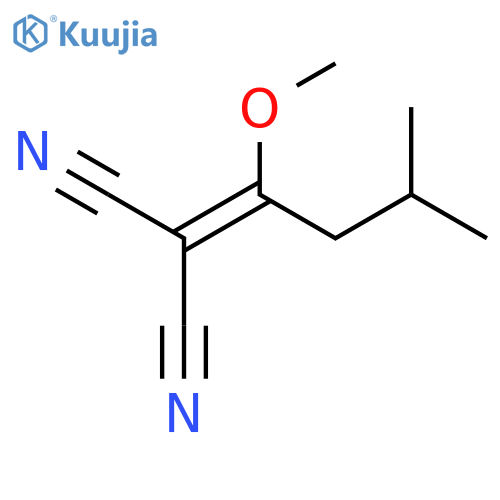 Propanedinitrile, (1-methoxy-3-methylbutylidene)- structure