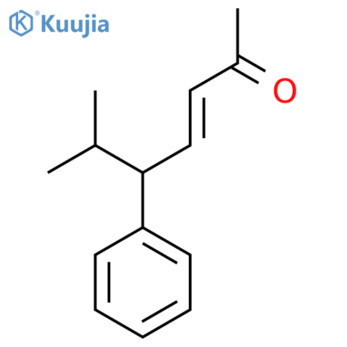 6-methyl-5-phenylhept-3-en-2-one structure