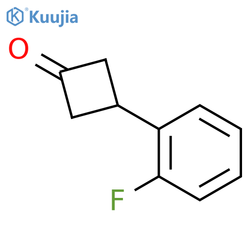 3-(2-fluorophenyl)cyclobutan-1-one structure