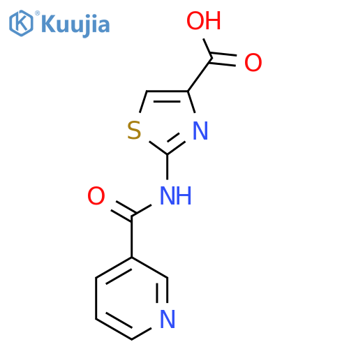 2-[(3-Pyridinylcarbonyl)amino]-1,3-thiazole-4-carboxylic acid structure