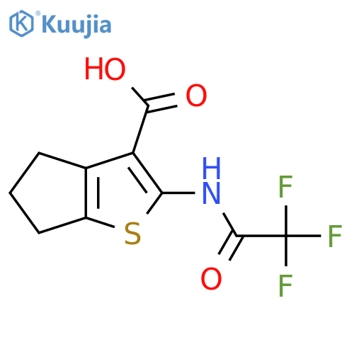 2-(trifluoroacetamido)-4H,5H,6H-cyclopenta[b]thiophene-3-carboxylic acid structure