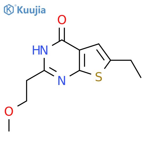 6-ethyl-2-(2-methoxyethyl)-3H,4H-thieno2,3-dpyrimidin-4-one structure