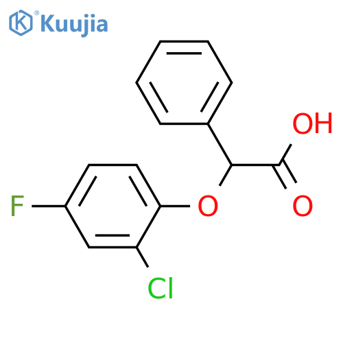2-(2-chloro-4-fluorophenoxy)-2-phenylacetic acid structure