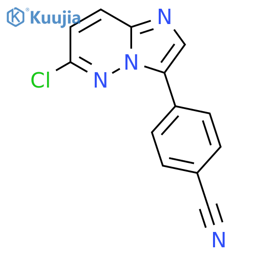 4-{6-chloroimidazo[1,2-b]pyridazin-3-yl}benzonitrile structure