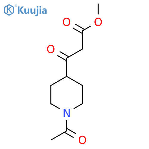 3-(1-Acetyl-piperidin-4-yl)-3-oxo-propionic acid methyl ester structure