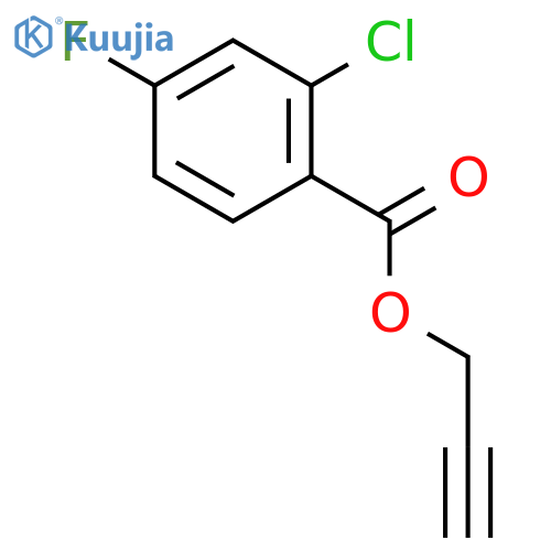 Benzoic acid, 2-chloro-4-fluoro-, 2-propynyl ester structure