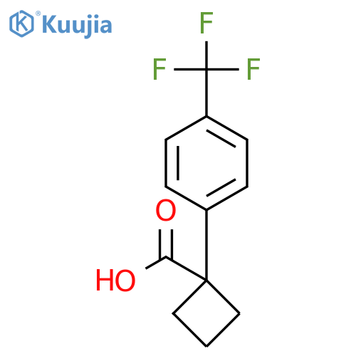 1-[4-(trifluoromethyl)phenyl]cyclobutane-1-carboxylic acid structure