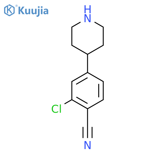 2-Chloro-4-(piperidin-4-yl)benzonitrile structure