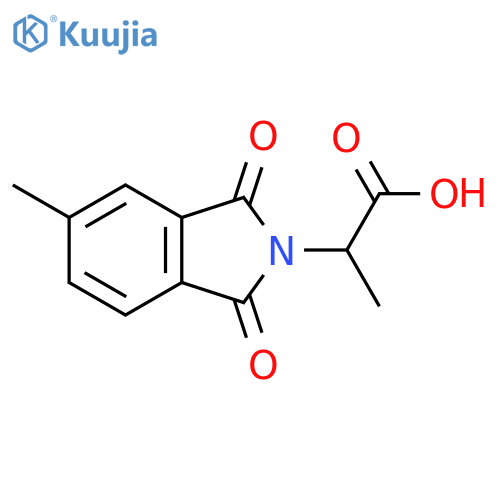 2-(5-methyl-1,3-dioxo-2,3-dihydro-1H-isoindol-2-yl)propanoic acid structure
