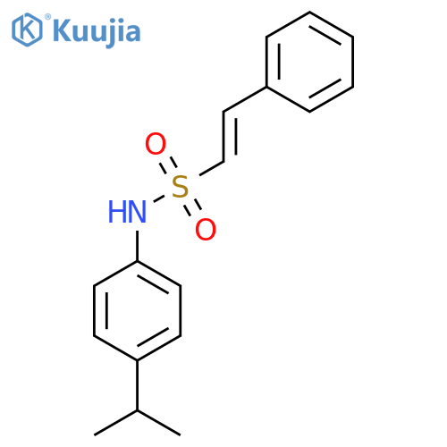 2-phenyl-N-[4-(propan-2-yl)phenyl]ethene-1-sulfonamide structure