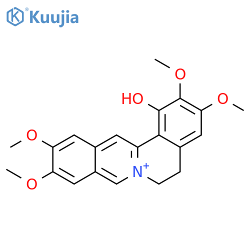 Dibenzo[a,g]quinolizinium,5,6-dihydro-1-hydroxy-2,3,10,11-tetramethoxy- (9CI) structure