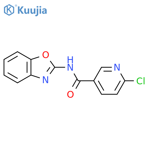 N-(1,3-benzoxazol-2-yl)-6-chloropyridine-3-carboxamide structure