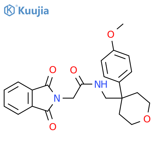 2-(1,3-dioxo-2,3-dihydro-1H-isoindol-2-yl)-N-{[4-(4-methoxyphenyl)oxan-4-yl]methyl}acetamide structure