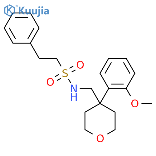 N-{[4-(2-methoxyphenyl)oxan-4-yl]methyl}-2-phenylethane-1-sulfonamide structure