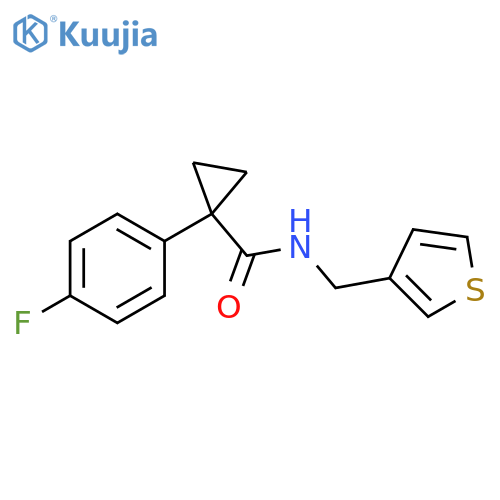1-(4-fluorophenyl)-N-[(thiophen-3-yl)methyl]cyclopropane-1-carboxamide structure