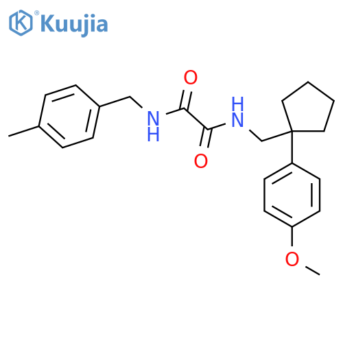 N-{[1-(4-methoxyphenyl)cyclopentyl]methyl}-N'-[(4-methylphenyl)methyl]ethanediamide structure