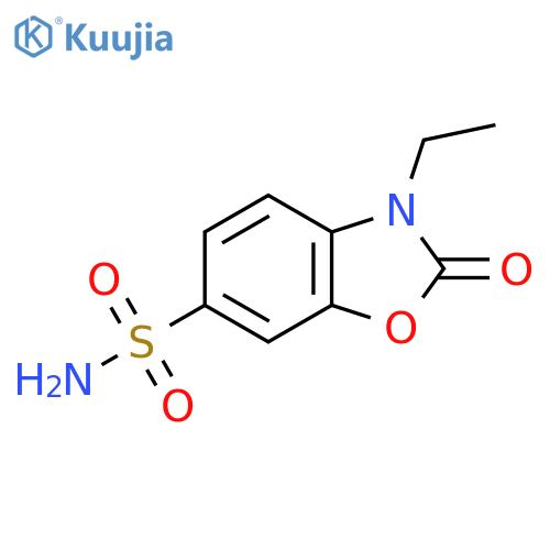 3-ethyl-2-oxo-2,3-dihydro-1,3-benzoxazole-6-sulfonamide structure