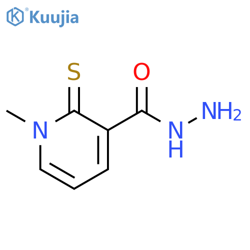 1-methyl-2-sulfanylidene-1,2-dihydropyridine-3-carbohydrazide structure
