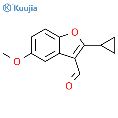 2-cyclopropyl-5-methoxy-1-benzofuran-3-carbaldehyde structure