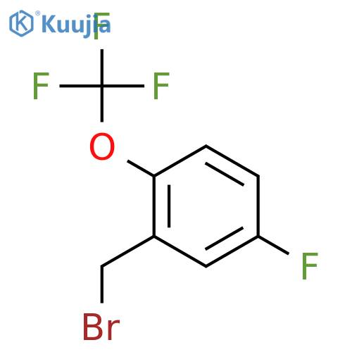 2-(bromomethyl)-4-fluoro-1-(trifluoromethoxy)benzene structure