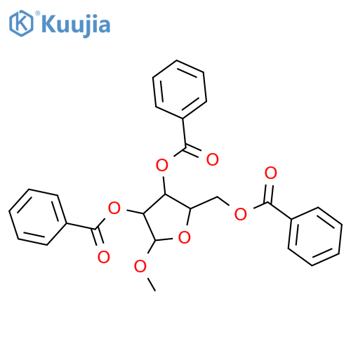 Methyl 2,3,5-tri-O-benzoyl-b-D-arabinofuranoside structure