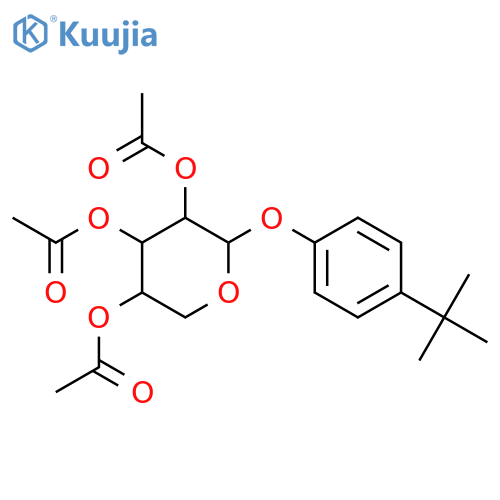 4,5-bis(acetyloxy)-2-(4-tert-butylphenoxy)oxan-3-yl acetate structure